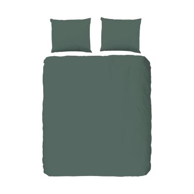 Muller Textiel Good Morning Cotton Dekbedovertrek Olive 200 x 220 cm