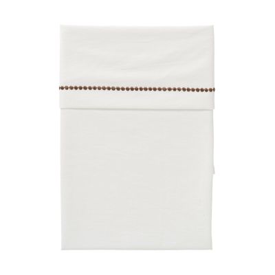 Cottonbaby Wieglaken Bolletjes Room Espresso 75 x 90 cm